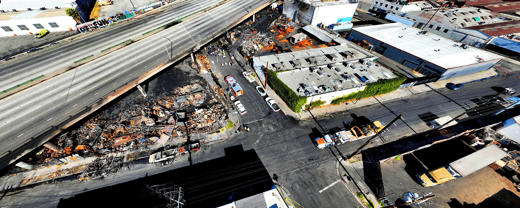 This is an image of the destruction cause by fire related to the Airspace Program Audit. 