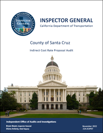 This is a thumbnail of the cover for the project compliance audit of Santa Cruz.