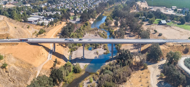 This is an image of the bridge that was constructed by the contract that is being audited.